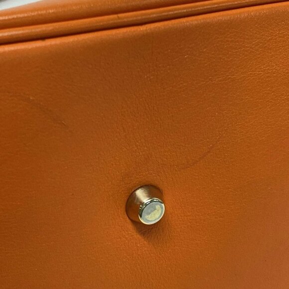Auth DIOR/ChristianDior Diorissimo Orange Leather Tote Bag - Picture 11 of 15